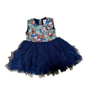 Mamas & Papas x Liberty London Floral Tutu Dress • Navy Tulle Skirt • 12-18M